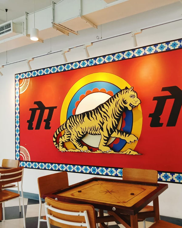 Tiger mural in the House of Lions studio